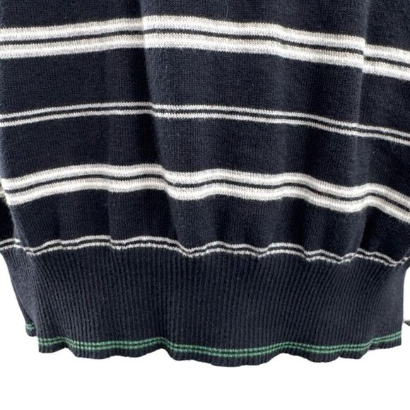 Benetton Red Striped Polo Shirt Men’s Small Italy Knit Retro Y2K Preppy - Picture 4 of 9